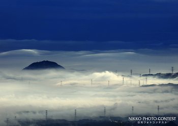 雲海に伸びる